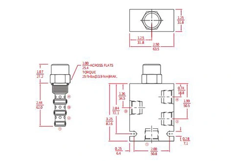 IEC10-42 kısıtlayıcı çek valfinin performans/boyut/kesit çizimi