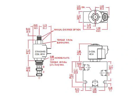 Performans/boyut/kesit çizimi ISV08-31 makara 3 yollu 2 konumlu Solenoid valf